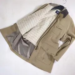 美品✨️希少✨️　バーバリー　コート　レザー襟　大きいサイズ　インナーベスト付属