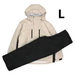 スキーウェア メンズ 上下セット 超撥水 耐水圧5000mm ベージュ L