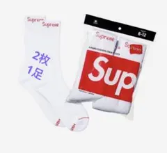 Supreme Hanes ソックス　 1足2枚　 シュプリーム