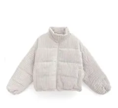 ライトグレー ストライプショートジャケット