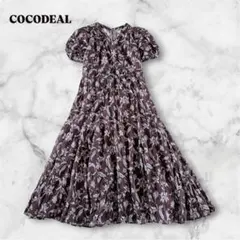 2【美品】COCODEAL クリンクルコットン　フラワープリントワンピースのサムネイル