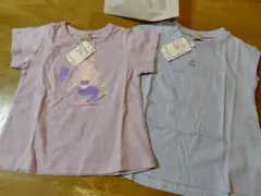 【新品未使用】プティマイン　半袖　人魚　ブルー　ラベンダー　100
