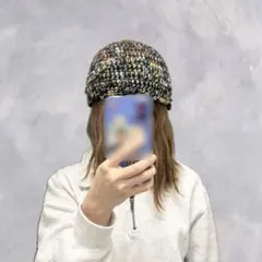 ハンドメイド　帽子　クラッシャーハット　CrusherHat ビーニー　男女兼用