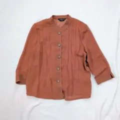 NOBLE EVE COLLECTION 七分袖ブラウス オレンジ　Mサイズ