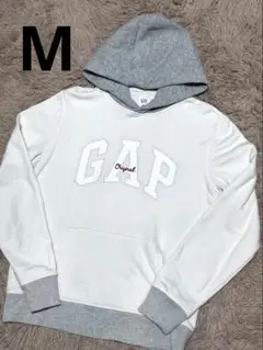 GAP フード付きパーカー ホワイト/グレー裏毛【激安】