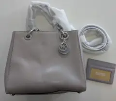 【未使用】マイケルコース 2way ハンドバッグ シンシア 〔グレー〕