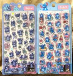 海外正規品　Disney スティッチ ３Dシール　２枚セット