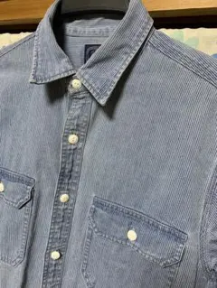 ｊ・C r e wデニムヒッコリー調ワークシャツ