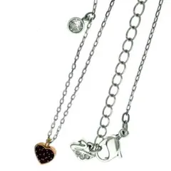 SWAROVSKI　ネックレス　ハートモチーフ　ラインストーン　シルバー