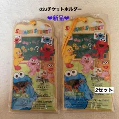 【新品】USJ セサミストリート ネックストラップ付チケットホルダー/2セットのサムネイル