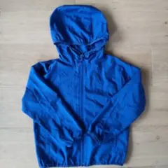 新品未使用！！ユニクロ 折りたたみウインドブレーカー青色100 110