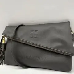 美品 GIVENCHY ショルダーバッグ タッセル レザー グレー h614のサムネイル