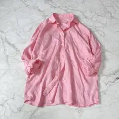 23区 × LIBECO スキッパーシャツ リネン ピンク 44 XL - メルカリ
