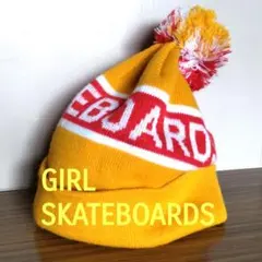 GIRL SKATEBOARDS ポンポン付きニットキャップ カナダ製 イエロー