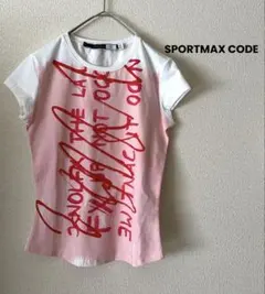 SPORTMAX CODE maxmara アート　ペイント　英字　Tシャツ　Mのサムネイル