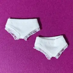 ②1/12サイズ フリルパンツ ホワイト 2点セット