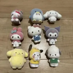 サンリオ　フィギュア　9体　一部フロッキー素材