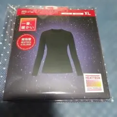 ユニクロ超極暖ヒートテッククルーネックＴ長袖ブラックXLサイズ