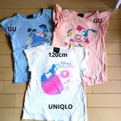 ユニクロ　GU 半袖　Tシャツ　120 ディズニー　プリンセス