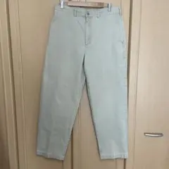 90s ランズエンド チノパンツ コットン カーキベージュ ノータック 34のサムネイル