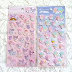 マイメロ　キキララぷくっとシール 2セット