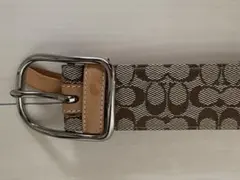 COACH コーチ シグネチャー ベルト キャンバス レザーのサムネイル