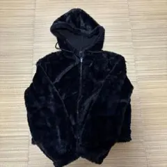 GU ファーリーフーディジャケット ファージャケット ファーパーカー