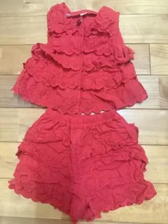 ☆新品未使用☆moimoi バースデイ セットアップ ノースリーブ 短パン 90