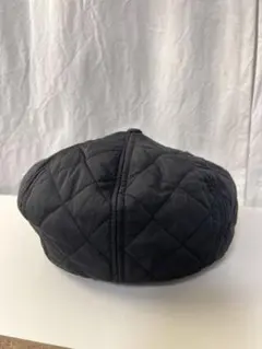 14+ イチヨンプラス ミリタリーキルティングベレー ブラック ベレー帽 美品