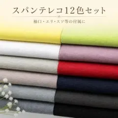 付属用スパンテレコ12色おまとめセット わんこ服・ハンドメイド・738T12