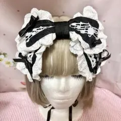 DimMoire安全ピン×フリルリボン ゴムver black＆White - メルカリ
