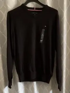 【新品未使用】トミーヒルフィガー　メンズ　セーター　ブラック　USサイズS