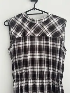 snidel スナイデル　チェック柄 ノースリーブ ロングワンピース