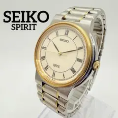 SEIKO セイコー スピリット ★稼働 新品電池 腕時計 コンビ ゴールド 銀