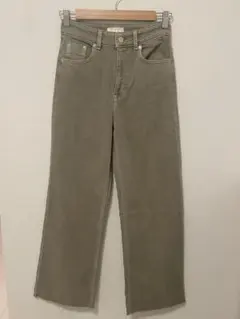 【新品】H&M ワイドハイウエストデニム　34