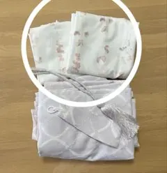 핑크 디자인 레이스 커튼 2개