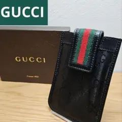 【美品/ 希少】GUCCI グッチ シェリーライン マルチケース ブラックのサムネイル