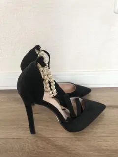 パンプス　ハイヒール　未使用　アンクルストラップ　美品