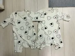 おにぎり柄ロンパース・カバーオール(~70cm)2枚セット