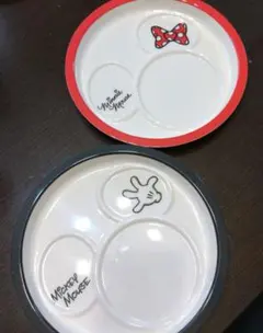 ミッキーマウス・ミニーマウス プレート2枚セット