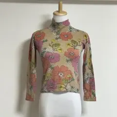 【美品】ジョルジュ レッシュ 花柄 ハイネック 長袖 カットソーのサムネイル