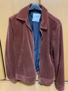 ZARA ザラ コーデュロイ ジップアップ ブルゾン ジャケット ボルドー