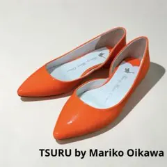 値下げ TSURU by Mariko Oikawa ツル パンプス オレンジのサムネイル