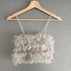 フリル付きグレーシフォンビスチェのサムネイル