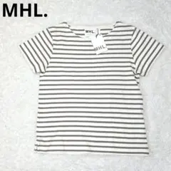 新品タグ付 MHL. マーガレットハウエル ボーダー 半袖TシャツⅡ グレージュのサムネイル