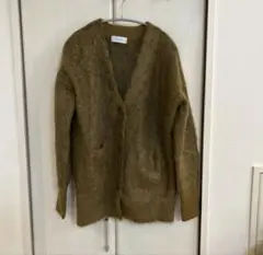 アダムエロペ　モヘアカーディガン ブラウン