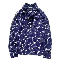 ナラカミーチェ ブラウス ボウタイ シフォン ドット 水玉 サイズⅠ 洗える