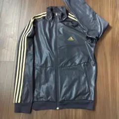 adidas アディダス トラックジャケット 黒×金 Lサイズ Y2K