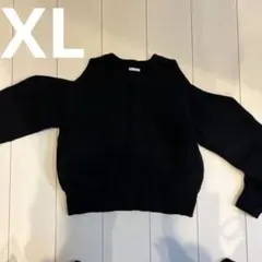 GU 黒 長袖ニットセーター XL