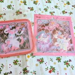 イーブイコレクション　ニンフィア　コースター&刺繍ステッカー